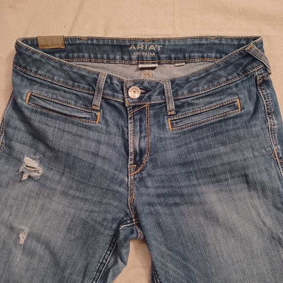 Ariat Denim - Ariat Distressed Denim Trouser Jeans Women's Size 31 Long